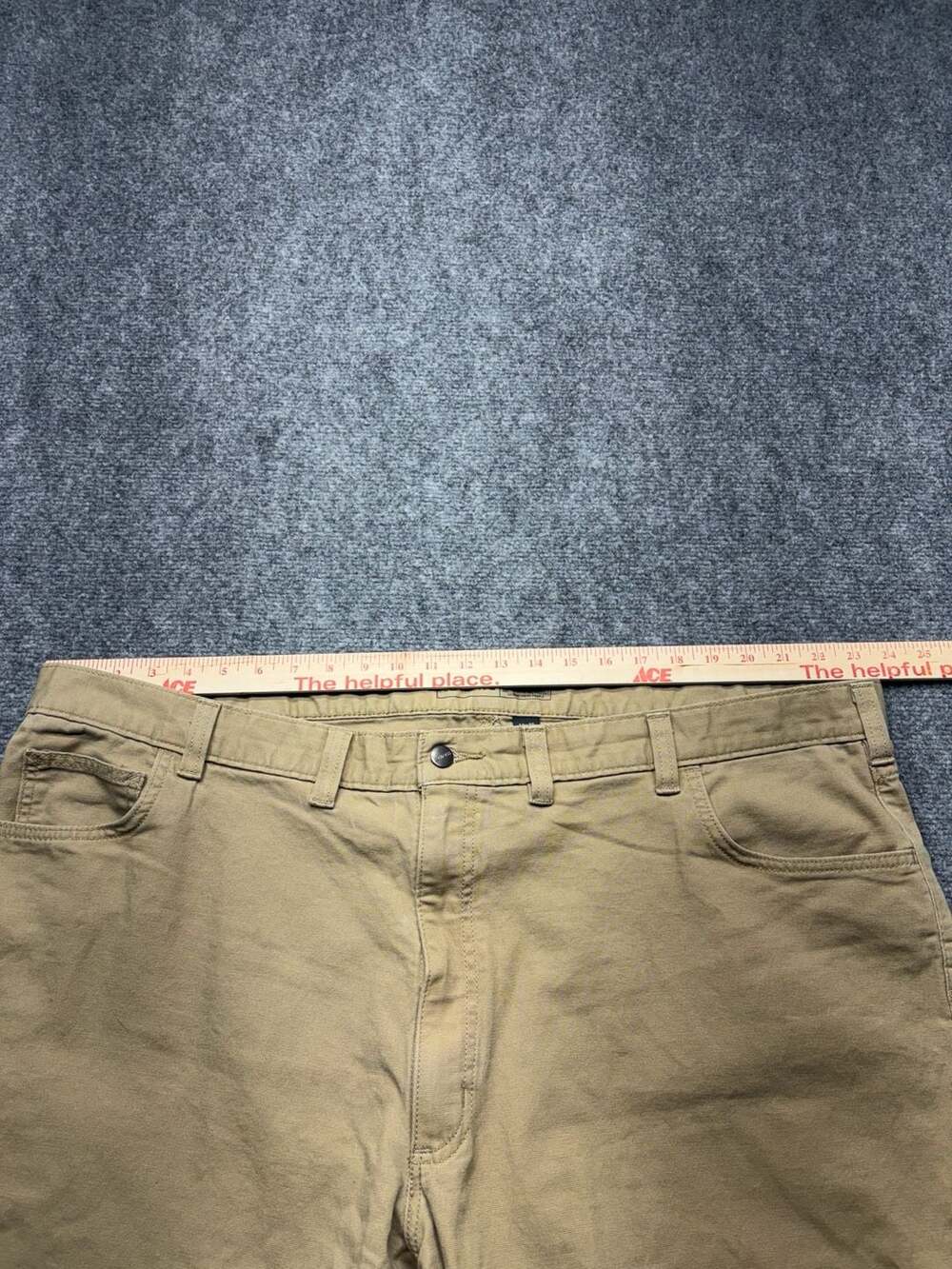 Carhartt Pants Men's 48x30 tan Relaxed Fit Canvas Rugged Utility Work Wear EUC - Picture 6 of 12